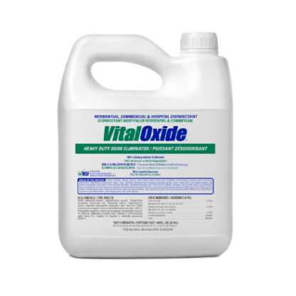 Vital Oxide 1 gallon jug on transparent background.