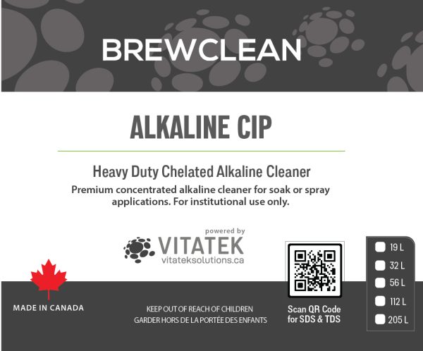 BrewClean | Alkaline CIP,| Heavy Duty Chelated Alkaline Cleaner Premium chelated alkaline cleaner specifically formulated for use in breweries, bottling operations, and other beverage manufacturing applications | Vitatek Solutions, kelowna, Vancouver, Burnaby Chilliwack,, Surrey, BC, Canada